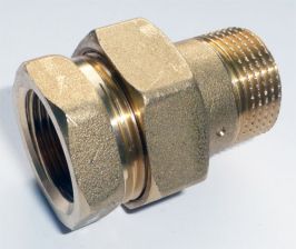 Messing Verschraubung 3/4'' flach dichtend