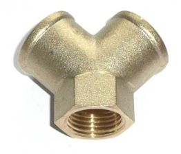 Messing Y-St�ck mit Innengewinde  1/8''