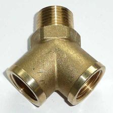 Messing Y-St�ck mit Au�engewinde  1/8''