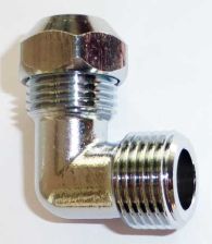 Winkel - Quetschverschraubung 8mm x 3/8'' AG verchromt
