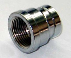 Reduzier-Muffe 1/2 x 3/8'', verchromt