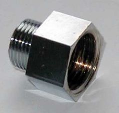 Reduzier-�bergangsnippel 3/8 x 3/8'', IG/AG verchromt