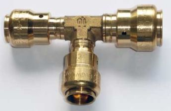 T-St�ck - Kupplung reduziert 20x2-16x2-16x2mm als Steckfitting f�r MSV-Rohr
