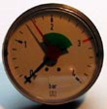 Heizungsmanometer G 3/8'' - 2,5 bar, axial, D 63mm