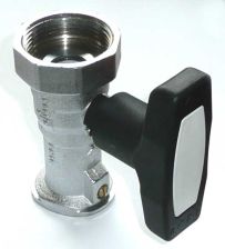 Pumpenflansch-Kugelhahn Isolier-T-Griff  1'' x 1'' mit Schwerkraftbremse