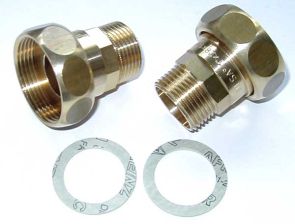 Pumpenverschraubung Messing 1''/ 28mm L�tanschlu� mit 1�'' �berwurmutter