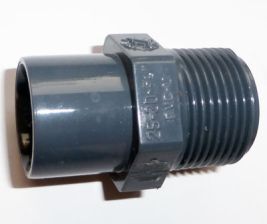 PVC-U  �bergangs-Muffennippel 16mm x 3/8'' AG