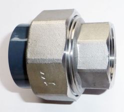 PVC-U / V2A Rohrverschraubung 20mm x 1/2'' IG