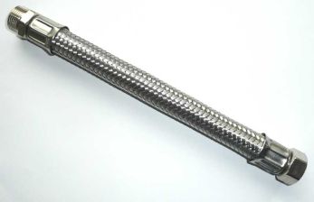Panzerschlauch 1/2'' AG x 300 mm, gerade mit �berwurf