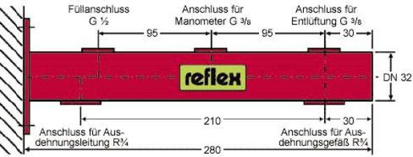 Reflex Wandhalterung f�r Ausdehnungsgef��e