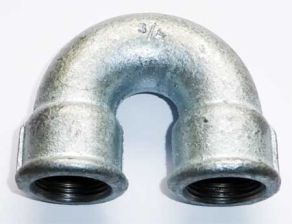 Temperguss Fitting Doppelbogen  1/2''' IG verzinkt  Nr. 60
