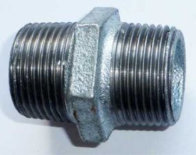 Temperguss Fitting Doppelnippel 1/8'' verzinkt  Nr. 280