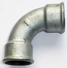 Temperguss Fitting Bogen, kurz  3/8'' IG verzinkt  Nr. 2A