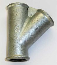 Temperguss Fitting T-St�ck 1/2'' IG 45� verzinkt  Nr. 165