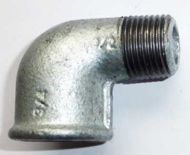 Temperguss Fitting Winkel reduziert 90� 1/2''x3/8'' IG - AG verzinkt  Nr. 92R