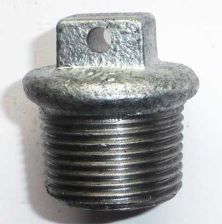 Temperguss Fitting Stopfen mit Loch im Vierkant 1/2'' verzinkt  Nr. 294