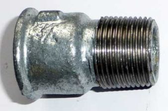 Temperguss Fitting Verl�ngerung 3/8'' 30mm  IG-AG verzinkt  Nr. 526