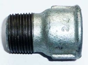Temperguss Fitting Verl�ngerungsmuffe 3/8'' IG-AG verzinkt  Nr. 529A