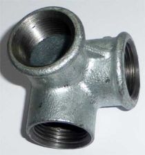 Temperguss Fitting Winkelverteiler 3/8'' IG verzinkt  Nr. 221