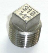 Edelstahl  Vierkant-Stopfen 1/8''