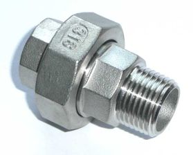 Edelstahl Verschraubung 1/4'' IG / AG  flach- dichtend