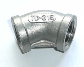 Edelstahl Winkel 1/8'' 45�  IG / IG