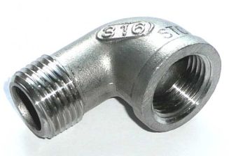 Edelstahl Winkel 1/8'' IG / AG