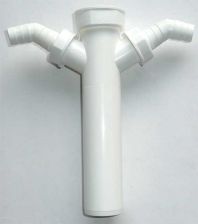 Verstellrohr PP wei� 11/2'' x 40 x 200mm mit 2 Schlauchanschl�ssen