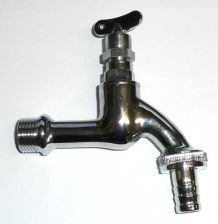 Auslaufventil 1/2'' verchromt, mit Steckschl�sseloberteil