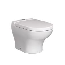 Kpl. Keramik-WC Sanimarin Exclusive Short mit integrierter Kleinhebeanlage, Wassersp�lung, gesteuerter Pumpe, f�r Garten, Boot, Wohnmobil - 12 V
