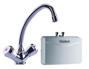 Vaillant Kleindurchlauferhitzer miniVED H 3/2N  3,5 kW Drucklos, mit Waschtisch-Armatur