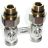Hahnblock 1/2''x3/4'' Durchgang, f�r Zweirohrsystem