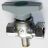 TECO Kugelhahn mit Fl�gelgriff mit Innengewinde 1/2'', �berwurfmutter 3/4'' und F�hleranschlu�, matt verchromt