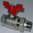 Kugelhahn mit Fl�gelgriff mit vollem Durchgang mit Innengewinde und Verschraubung mit Au�engewinde 1 1/4''