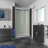 Kinedo Kpl.-Dusche Kinemagic Design f�r Badewannenaustausch, Nischen-Ausf�hrung hoch mit T�r