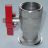 Kugelhahn 1'' mit  Pumpenflansch, Fl�gelgriff und R�ckschlagklappe