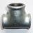 Temperguss Fitting T-St�ck, reduziert 3/8''x1/2''x3/8''IG verzinkt  Nr. 130R