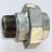 Temperguss Fitting Verschraubung, konisch dichtend 1/4'' IG-AG verzinkt  Nr. 341
