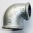 Temperguss Fitting Winkel 90� reduziert 3/8''x1/4'' IG verzinkt  Nr. 90R